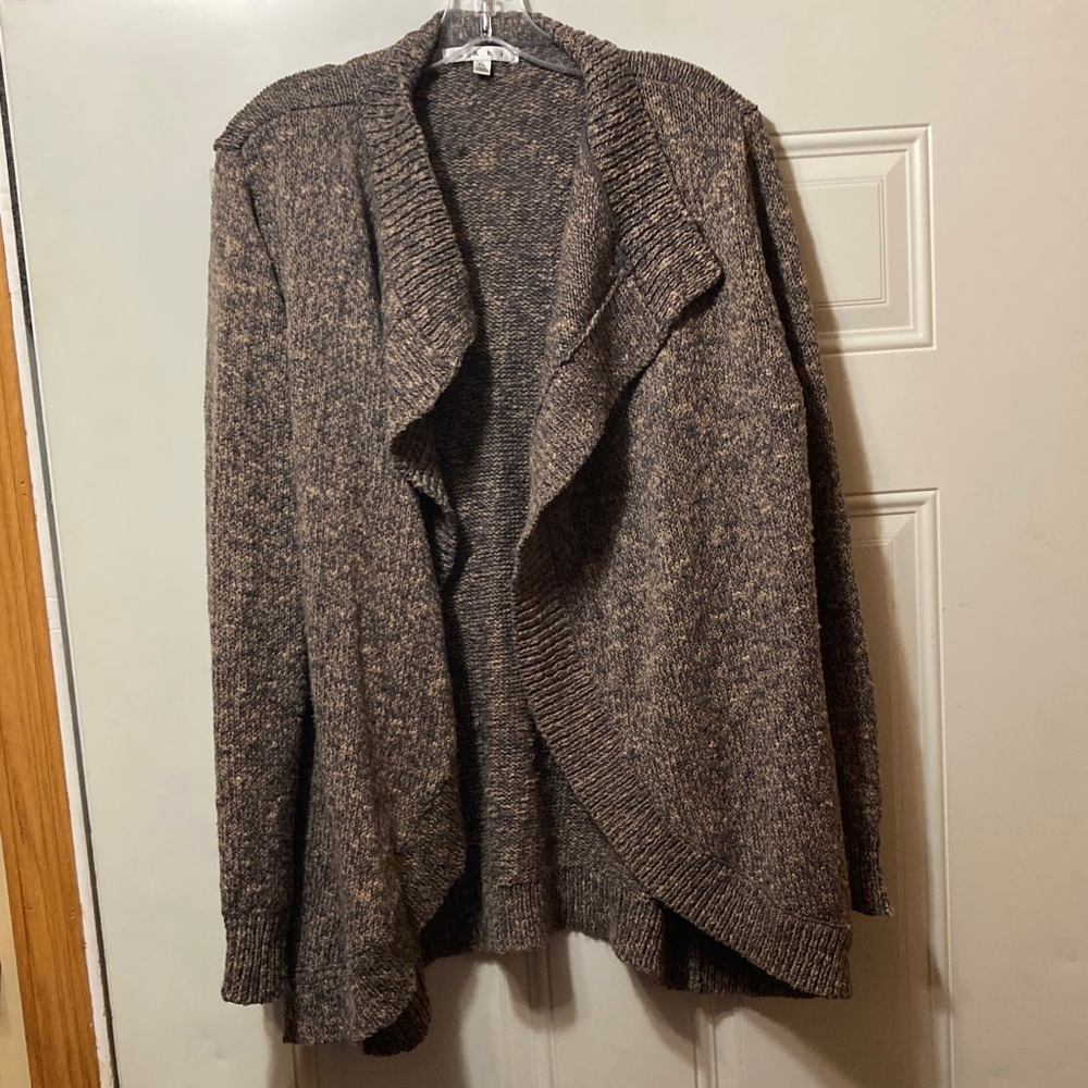 Cabi‎ Cozy Brown Open Front Sweater XL
